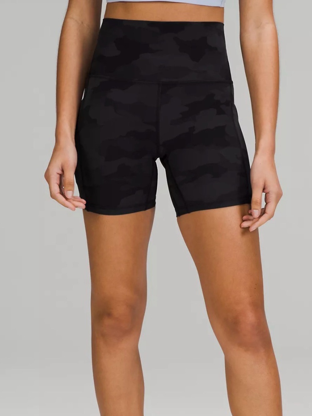 Lululemon Align High-Rise Athletic Yoga Short w/Pockets 6" Camo Gray Size 12